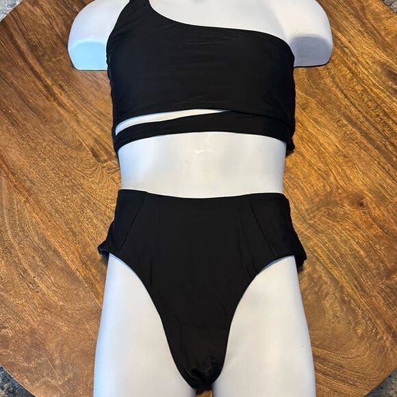 KEYLOWS CUT OUT SIDE TIE BLACK MONOKINI medium - Picture 1 of 6